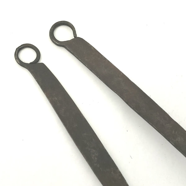 Early American Rustic Hearth Iron Ladle and Skimmer