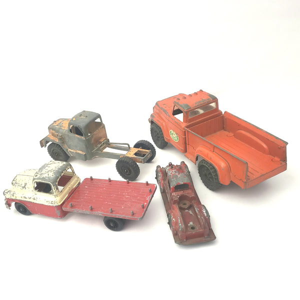 Lot of 4 Assorted Hubley Metal Toy Collectibles "Missing Parts" Restoration Project