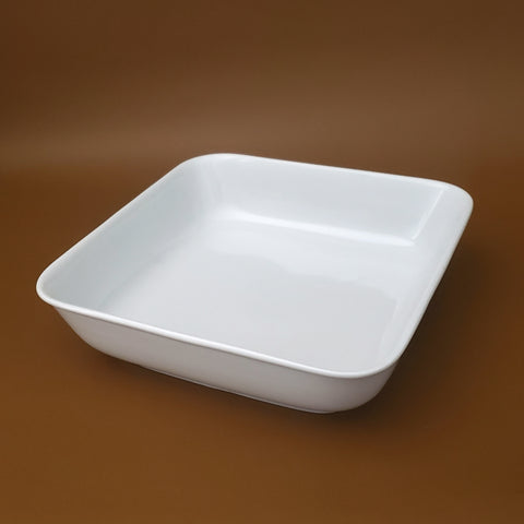 Square White Porcelain Vegetable Bowl 8" by Arzberg, Bavaria Germany