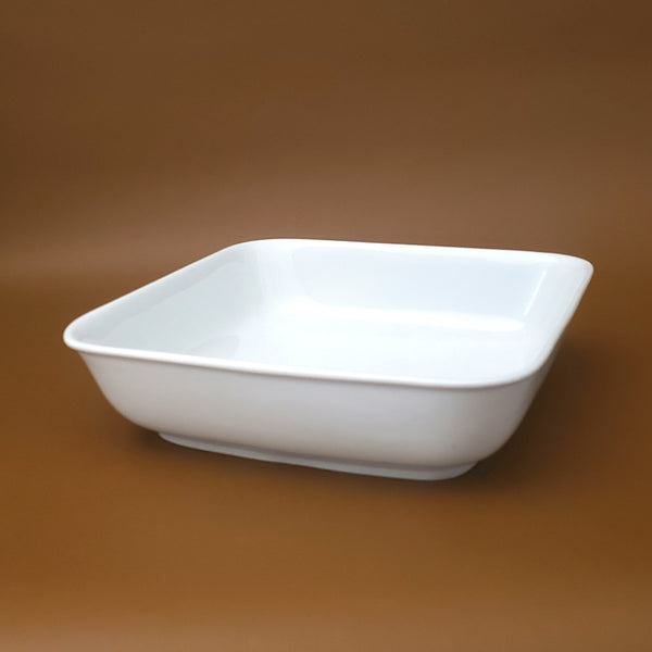 Arzberg White Square Porcelain Vegetable Bowl 8" Bavaria Germany