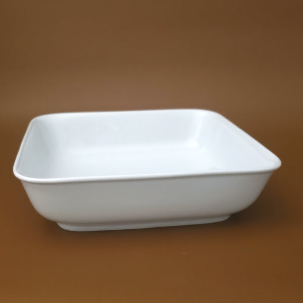 Arzberg White Square Porcelain Vegetable Bowl 8" Bavaria Germany