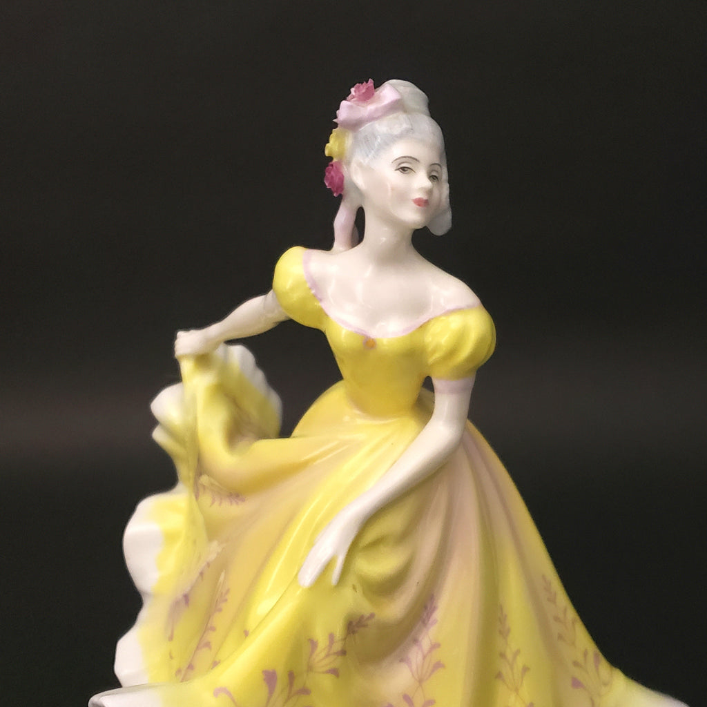 Royal Doulton Ninette Figurine Yellow Dress HN 2379 Peggy Davies Design ~ Retired Royal Doulton Ninette Figurine Yellow Dress HN 2379 Peggy Davies Design ~ Retired