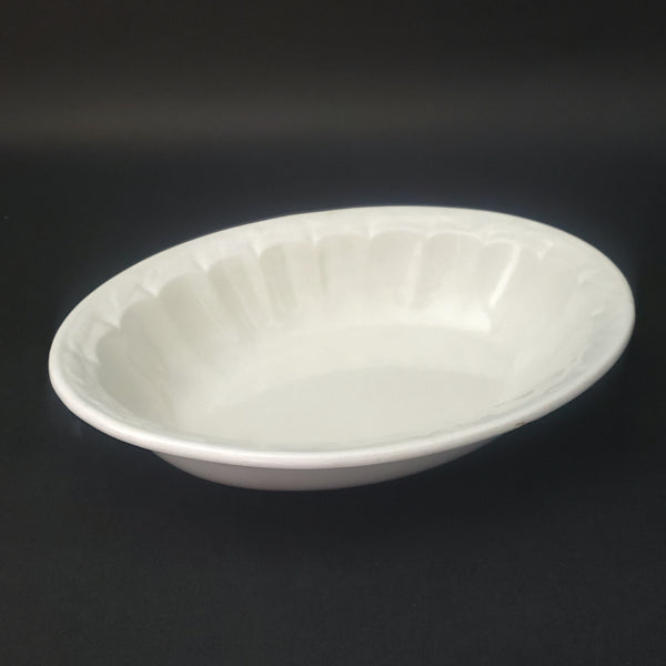 Antique White English Ironstone Serving Bowl by Taylor Brothers England