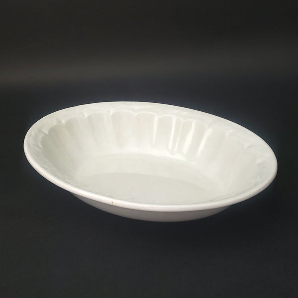 Antique White English Ironstone Serving Bowl by Taylor Brothers England