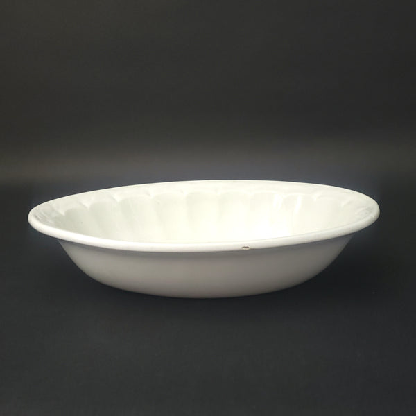 Antique White English Ironstone Serving Bowl by Taylor Brothers England