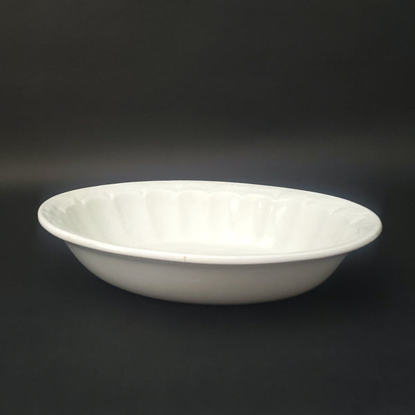 Antique White English Ironstone Serving Bowl by Taylor Brothers England
