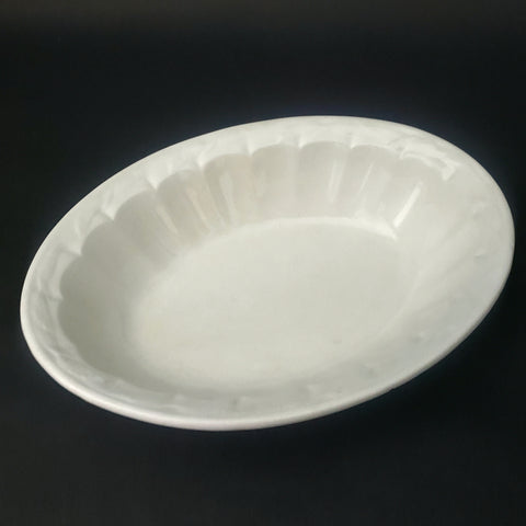 Antique White English Ironstone Serving Bowl by Taylor Brothers England