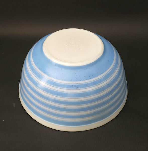 Vintage PYREX Nesting Bowls from "Rainbow Stripes" Pattern in Blue #402 , #403