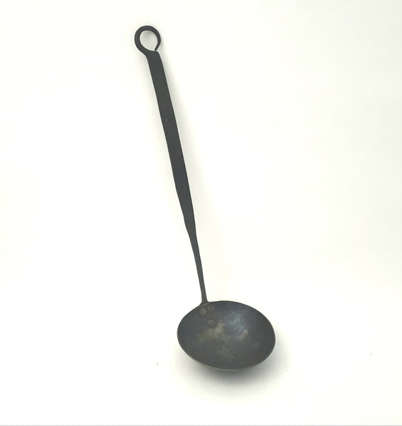 Early Antique Hand Forged Wrought Iron Ladle Dipper