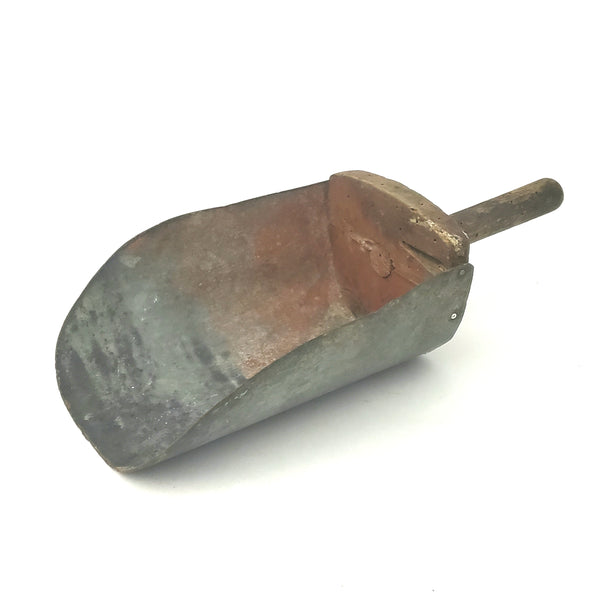 Antique Small Grain Scoop Wood and Metal - Rustic Farmhouse Accent