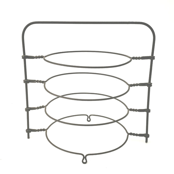 Vintage Metal Pie Stand Rack 4 Tier With 4 Advertising Pie Plates