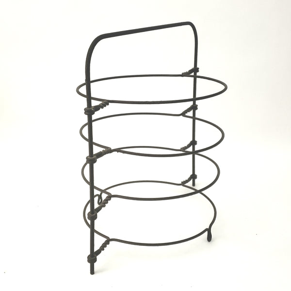Vintage Metal Pie Stand Rack 4 Tier With 4 Advertising Pie Plates