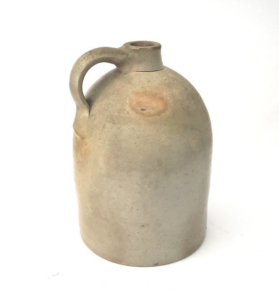 19th Century Antique Stoneware Pottery Whiskey Jug 1 Gallon 10" Tall