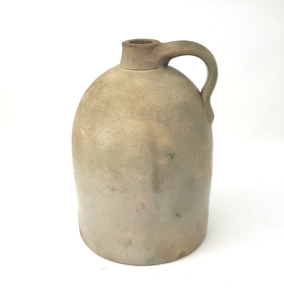 19th Century Antique Stoneware Pottery Whiskey Jug 1 Gallon 10" Tall
