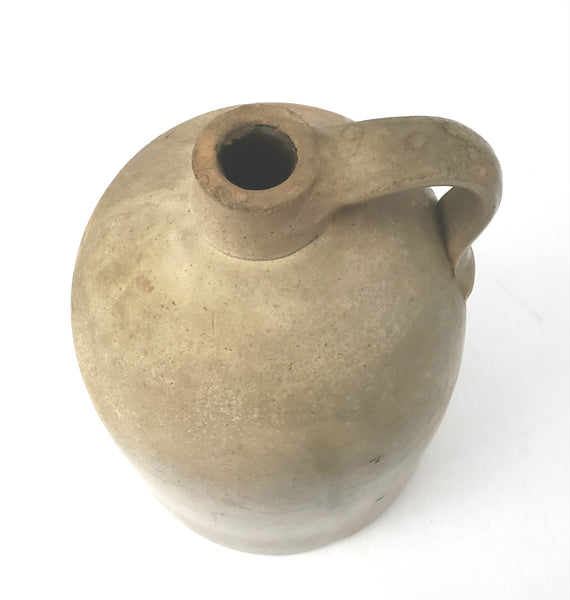 19th Century Antique Stoneware Pottery Whiskey Jug 1 Gallon 10" Tall