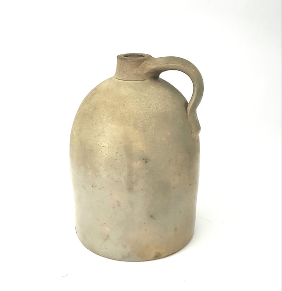 19th Century Antique Stoneware Pottery Whiskey Jug 1 Gallon 10" Tall