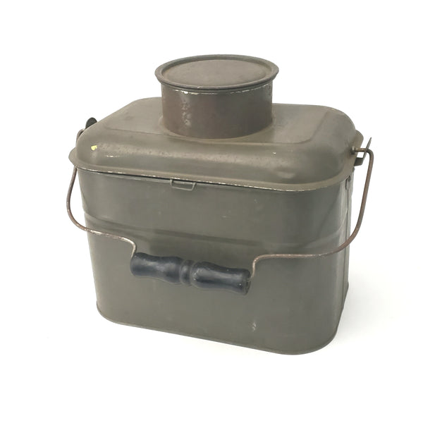 Antique Coal Miners Railroad Workers Metal Lunch Pail with Bail Handle Trays 5 Piece