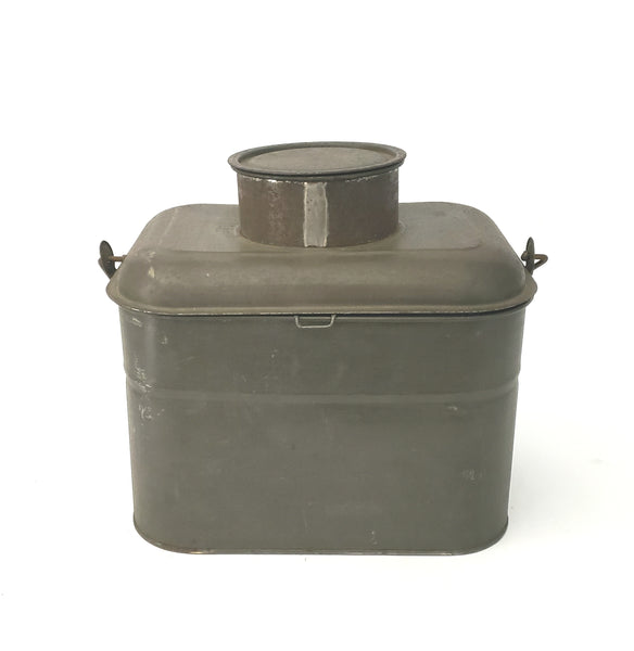 Antique Coal Miners Railroad Workers Metal Lunch Pail with Bail Handle Trays 5 Piece