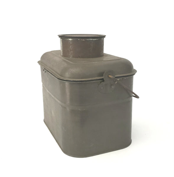 Antique Coal Miners Railroad Workers Metal Lunch Pail with Bail Handle Trays 5 Piece