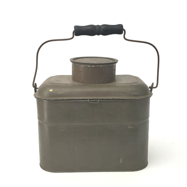 Antique Coal Miners Railroad Workers Metal Lunch Pail with Bail Handle Trays 5 Piece