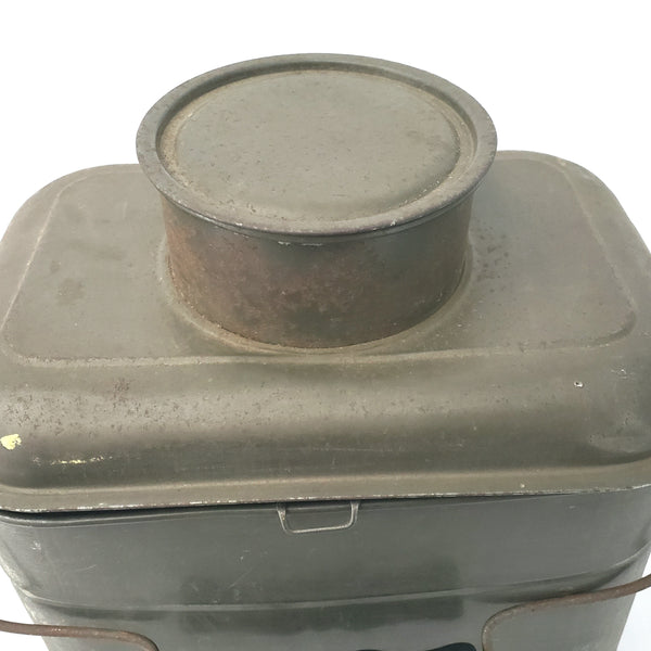 Antique Coal Miners Railroad Workers Metal Lunch Pail with Bail Handle Trays 5 Piece
